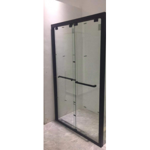 Marini Matte Black Semi-Frameless Wall To Wall Sliding Door 1500-1610 * 1950